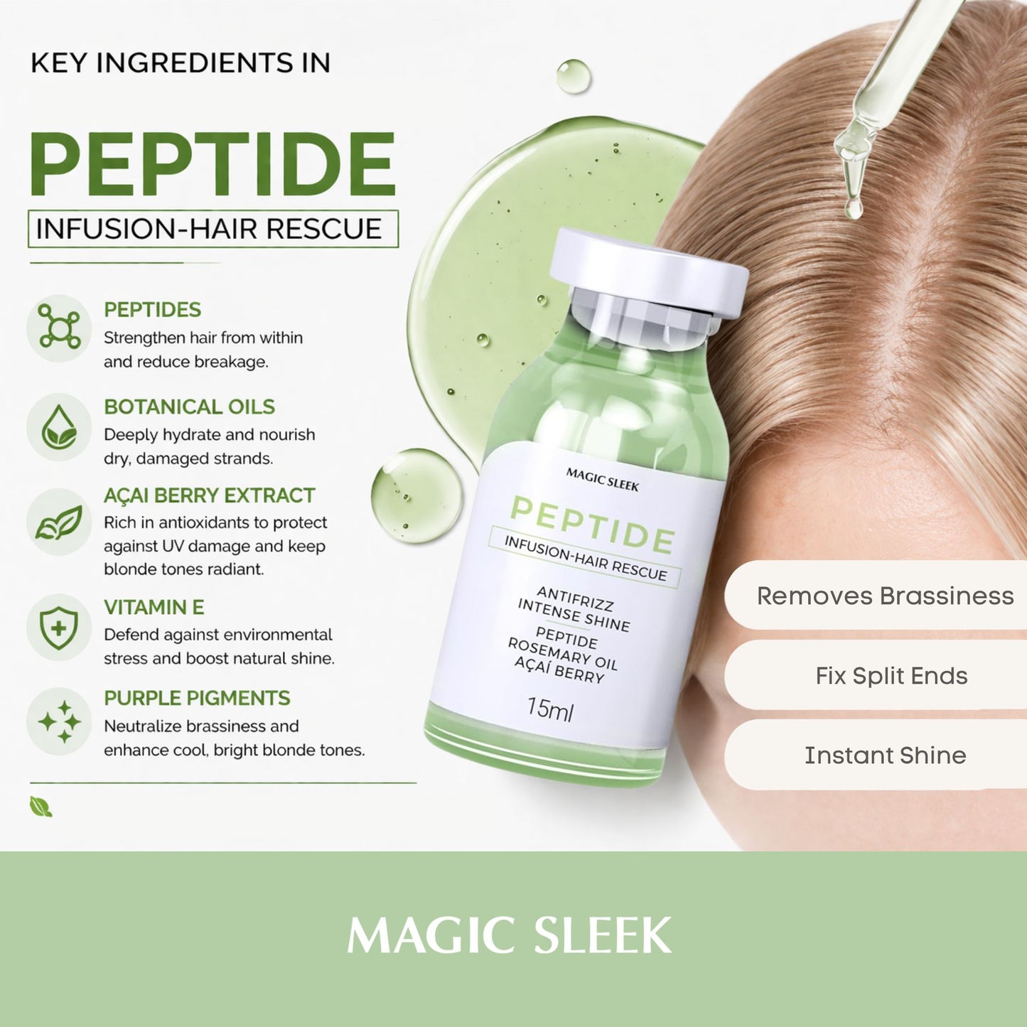 Peptide Infusion-Hair Rescue | Emergency Hair Repair Treatment | Magic Sleek