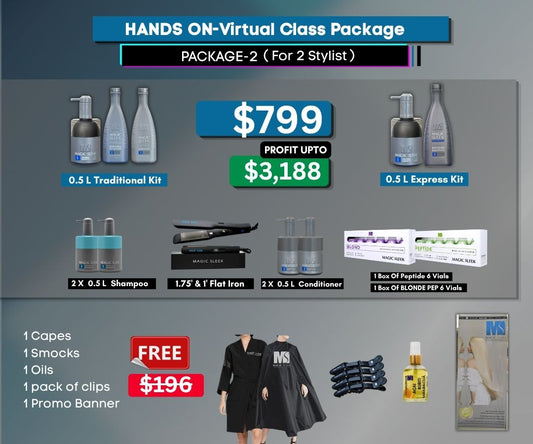 Education Package-2  Kit for 2 Stylists  Best Formaldehyde Free Alternative Keratin Treatment
