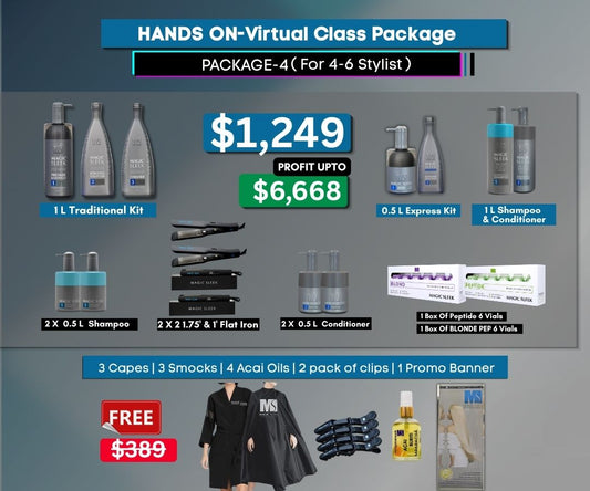 Education Package-4 | Kit for 4–6 Stylists | Best Formaldehyde Free Alternative Keratin Treatment