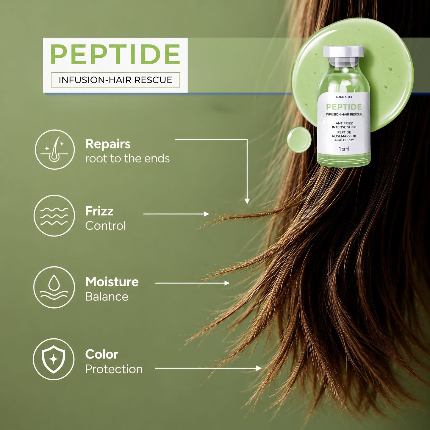 Peptide Infusion-Hair Rescue | Emergency Hair Repair Treatment | Magic Sleek