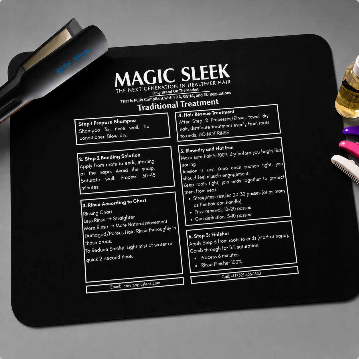 Heat Resistant Mat for Styling Tools | Magic Sleek Professional Salon Pad